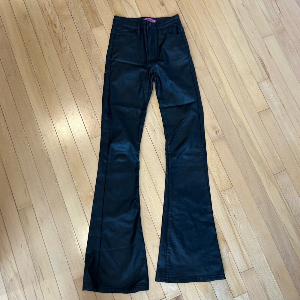 Edikted Leather Flare Pants